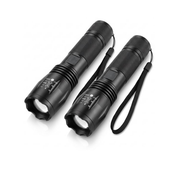 Zaklamp LED - Zoom functie - Militaire zaklampen - 2 stuks - IP65 Waterdicht - Op batterijen